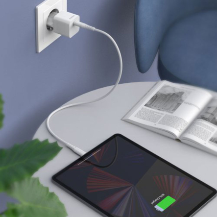 Зарядное устройство сетевое Choetech PD5006-EU-WH, GaN, USB-A/USB-C, 33Вт, QC3.0/PD/PPS