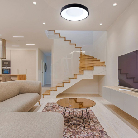 Люстра LED потолочная Sirius GLD-23412 BK, 50W, ⌀400мм, черная