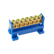 Шина ізольована стійка "N" TNSy5502575, ШЛС, DIN-рейка, 6х9 мм, 7 отворів