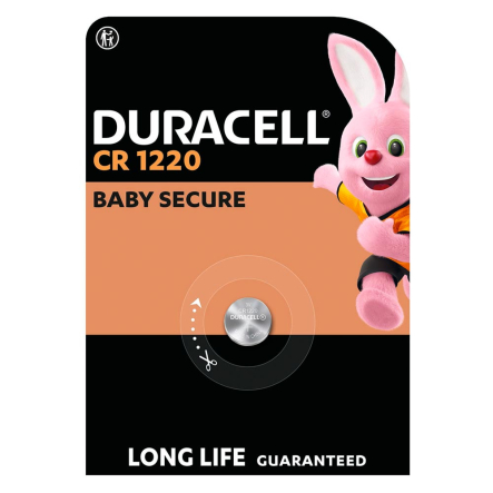 Батарейка Duracell CR1220 3В спеціальна літієва батарейка типу таблетка, 1шт., 5011150 - 1