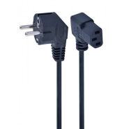 Кабель силовой Cablexpert PC-186A-VDE1B-1.5M, CEE7/7-C13, длина 1.5 м, VDE, вилка углом 90
