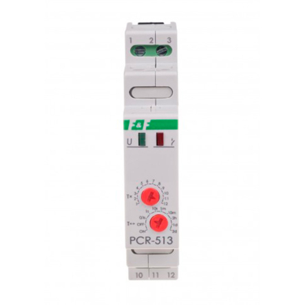 Реле времени F&F PCR-513UNI, 10А, задержка включения - 1