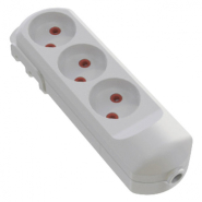 Колодка NEOMAX 3 гнізда біла, NX500300