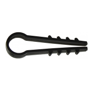 Дюбель-хомут АСКО-УКРЕМ круглий 10мм, чорний (уп.100шт)