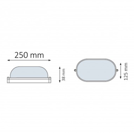Светильник LED HOROZ  FARADAY-24, 24W, 6400K, 2400Lm, IP65, 160-265V, белый, 071-015-0024-030