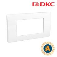 Рамка на 4 модуля, Brava, ДКС, 75011W, белая, RAL9010