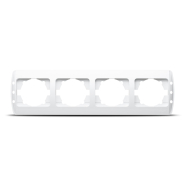 Рамка ZIRVE EL-BI четверная горизонтальная, белая, (без вставок), 501-000200-228