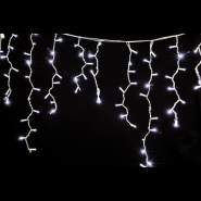 Гирлянда внешняя DELUX, ICICLE, 120LED, 2x0,9м, белая/белая, IP44, EN