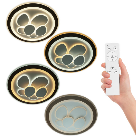 Светильник VIOLUX Smart OREO, 110W, 3000-4500-6000К, 8000Lm, 550 мм, круг, белый, коричный, 220395