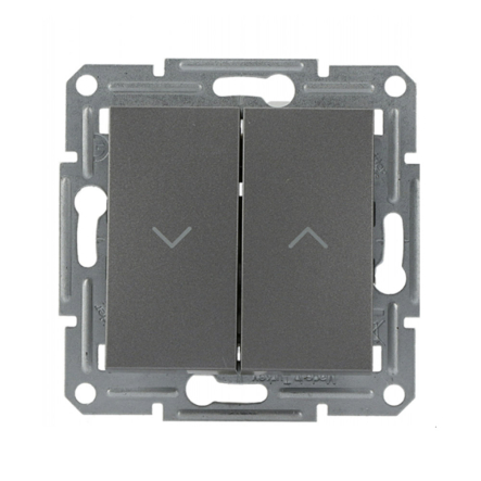 Вимикач для жалюзі Schneider Electric ASFORA, сталь, EPH1300162 - 1