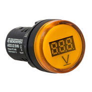 Вольтметр цифровой АСКО-УКРЕМ AD22-22DVM желтый, ⌀22мм DC 5-30B, A0190010013