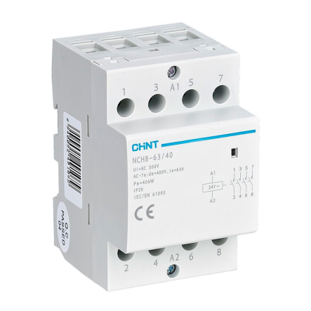 Контактор модульный CHINT NCH8-63/40, 4P, 63A, 256101 - 1