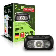 Ліхтарик налобний LED EUROLAMP 2W SMD Micro-USB чорний