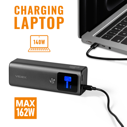 Повербанк (УМБ) 30000mAh VIDEX VPB-316, 162W, PD140W - 11