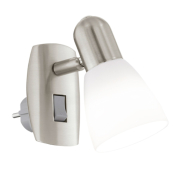 Бра EGLO 92938 DAKAR, 1х25WхE14, никель матовый / белый