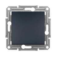 Выключатель одноклавишный, самозажимной, Schneider Electric ASFORA, антрацит, EPH0100171