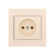 Розетка Lezard DERIY без заземления, крем, 702-0303-121