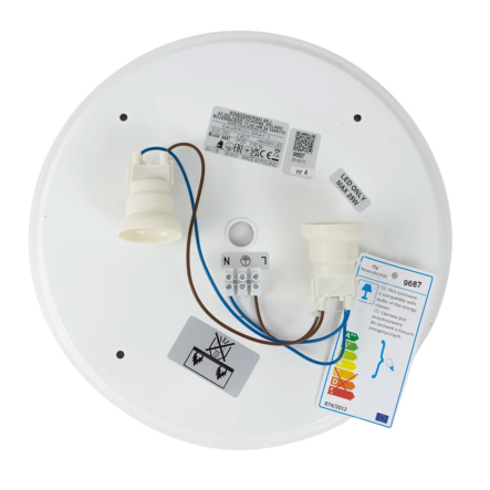 Светильник потолочный Nowodvorski 9687, CAMERON GRAY II PL E27 2x25W, ⌀35