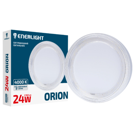 Светильник LED ENERLIGHT, ORION, 24Вт, 4000К, 2150Lm, IP20, 180х40мм, ORION24SMD90N - 1