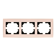 Рамка Lezard RAIN трехместная, горизонтальная, крем, 703-0303-148