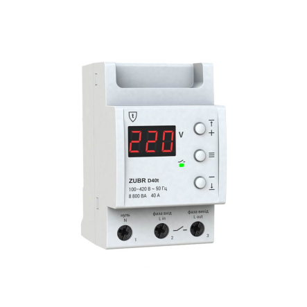 Реле напряжения ZUBR&nbsp;D40t, однофазное, с термозащитой - 1