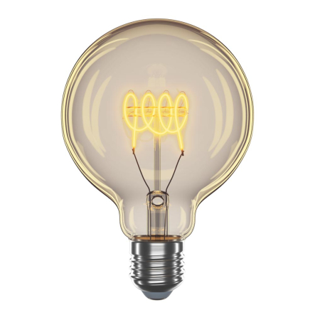 Лампа LED V-Filament VELMAX, 4W, 2700K, E27, 300Lm, G95-Спираль-G, 21-46-54-1 - 1