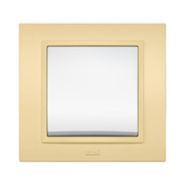 Рамка EL-BI Zena одинарная, светло желтая, 608-011610-271