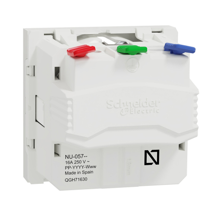 Розетка с заземлением, со шторками, 16А Schneider Electric UNIСA New, белый, NU305718