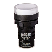 Сигнальная арматура АСКО-УКРЕМ AD22DS, LED, 24В, AC/DC, белая, A0140030037