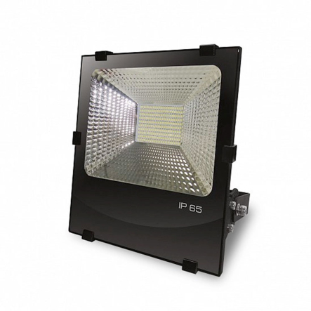 Прожектор LED Eurolamp 100W, 6500K, з радиатором, чорний, LED-FLR-SMD-100 - 1
