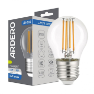 Лампа LED Ardero LB-202, 7,5W, 4000K, E27, 230V, G45, filament