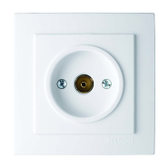 Розетка Nilson Touran телевізійна кінцева біла, 24111029