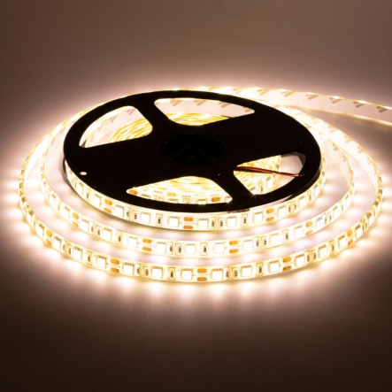 Світлодіодна стрічка біла тепла 12V smd5050 60led/м 14,4W/м IP20 MTK 1015439 - 1