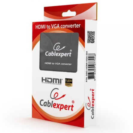 Преобразователь сигнла Cablexpert DSC-HDMI-VGA-001, c HDMI на VGA