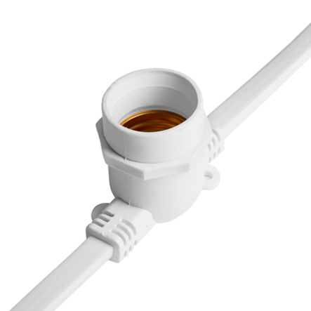 Гирлянда Белт-лайт FERON CL50-13, IP65, 230V, 20хЕ27, шаг 50 см, 13 м + 3 м шнур, белый, 6496 - 1