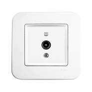 Розетка TV телевізійна прохідна 12DB VIKO Rollina, 90420060, біла