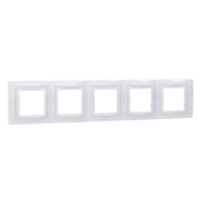 Рамка 5 местная, біла, Schneider Electric Uniсa BASIC, MGU2.010.18