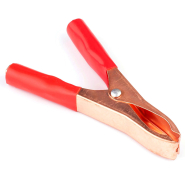 Зажим электрический ЗКС-15 (100мм) красный, TAKEL