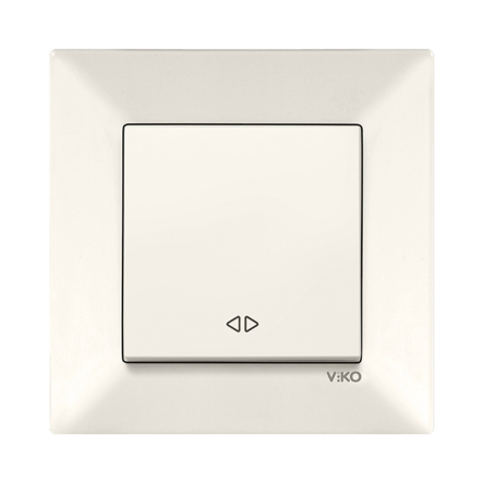 Вимикач реверсивний VIKO Meridian, 90970231-WH, крем - 1