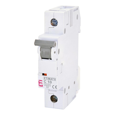 Автоматичний вимикач ETIMAT 6 1p C10, 10A, 6kA, 2141514 - 1