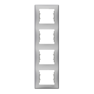 Рамка 4 поста вертикальна Schneider Electric Sedna, алюміній, SDN5802060