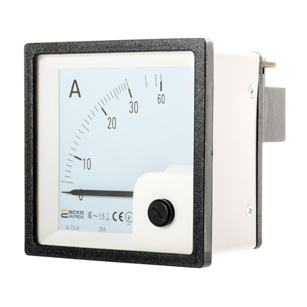 Амперметр прям. вкл. АСКО-УКРЕМ 30А AС 72х72 (A-72-6), A0190010061