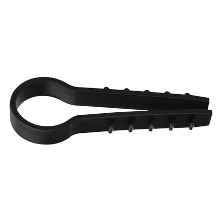 Дюбель-хомут АСКО-УКРЕМ круглий 16мм, чорний (уп, 50шт) - 1