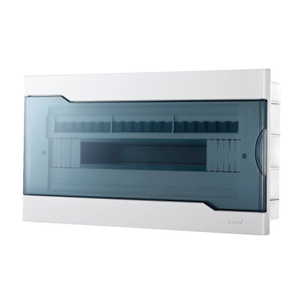 Щит Lezard ЩРВ-П-18, 18 модульний внутрішньої установки з прозорою кришкою 410х228х94 мм, 730-1000-018 - 1