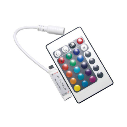 Контролер BIOM RGB OEM 6А IR инфракрасный 24 MINI кнопки 72W/12V для RGB ленты - 1