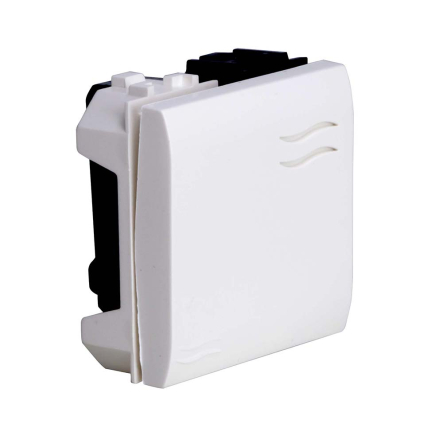 Выключатель однополюсный 10А, 2 модуль, Brava, ДКС, 76002B