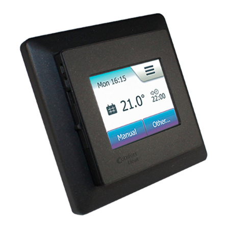 Электронный программируемый термостат для теплого пола Comfort Heat Comfort Touch Black (19115968)