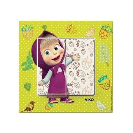 Выключатель VIKO KARRE KIDS, 2 кл., "Маша летом", 90962747 - 1
