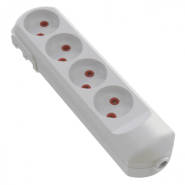 Колодка NEOMAX 4 гнізда біла, NX500400