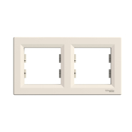 Рамка 2-постовая, горизонтальная, Schneider Electric ASFORA, крем, ЕРН5800223